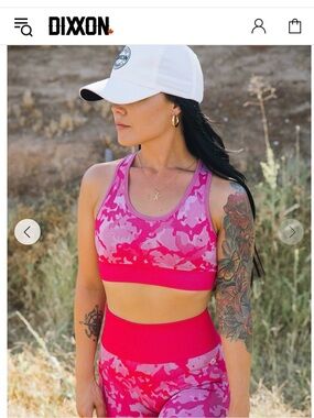 DIXXON Hot Pink Camo Seamless Sports Bra